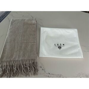 NEW Soft Lusm France Lightweight Yakwool Scarf Shawl Winter 30”x80”